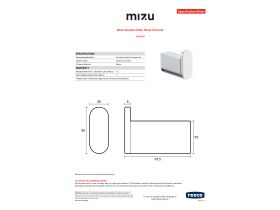 Specification Sheet - Mizu Soothe Robe Hook Chrome