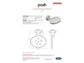 Specification Sheet - Posh Solus MK2 Soap Dish Brushed Nickel