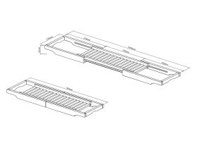Kado Arc Adjustable Bath Rack American Solid Oak