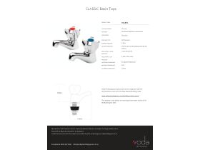 Specification Sheet - Voda Classic Basin Taps Chrome Lead Free