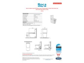 Specification Sheet - Roca In-Wash Inspira Rimless Close Coupled Back to Wall Toilet Suite with Soft Close Seat White (4 Star)