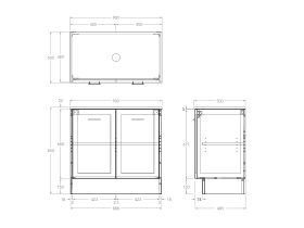 Kado Lux All Door 900mm Centre Bowl Floor Mount