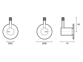 Technical Drawing - Sussex Scala Nova Wall Top Assembly Lead Free