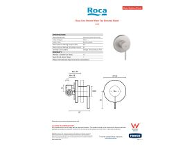 Specification Sheet - Roca Ona Shower Mixer Tap Brushed Nickel