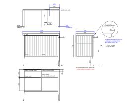 ISSY Cloud I 1000mm x 500mm x 860mm Vanity Unit with Legs 2 Touch Latch Doors Semi Inset (No Basin)