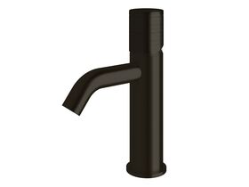 Milli Pure Basin Mixer Tap Curved Spout with Cirque Textured Handle Matte Black (5 Star)