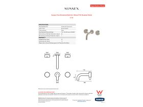 Specification Sheet - Sussex Pure Elemental Bath Set 160mm PVD Brushed Nickel
