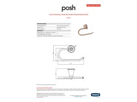 Specification Sheet - Posh Canterbury Toilet Roll Holder Polished Brass Gold