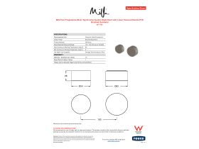 Specification Sheet - Milli Pure Progressive Mixer Tap Diverter System Right Hand with Linear Textured Handle PVD Brushed Gunmetal