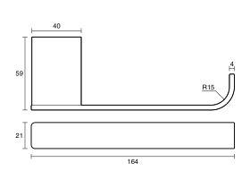 Technical Drawing - Mizu Bloc Toilet Roll Holder