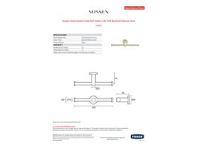 Specification Sheet - Sussex Scala Double Toilet Roll Holder LUX PVD Brushed Platinum Gold
