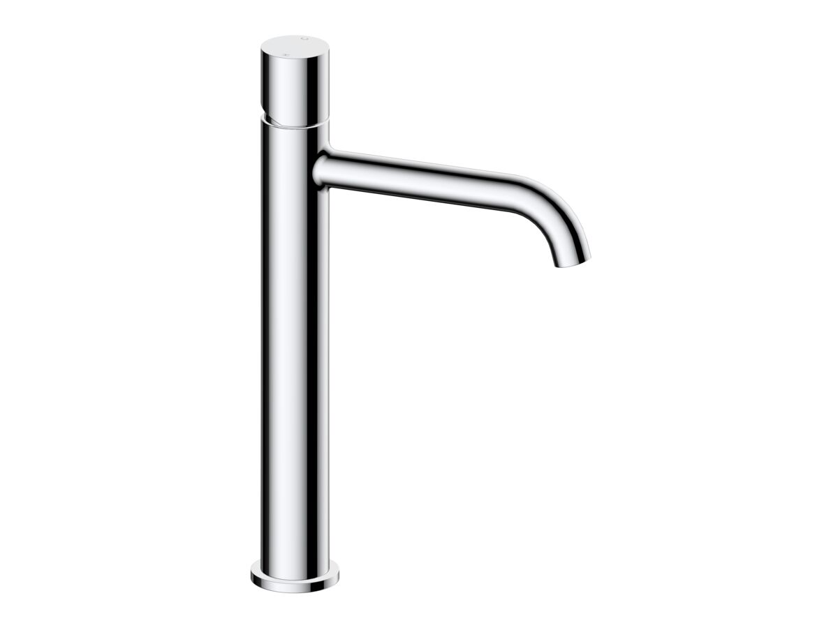 Hero - Mizu Drift Dial Extended Height Basin Mixer Tap Curved Spout Chrome (6 Star) Lead Free
