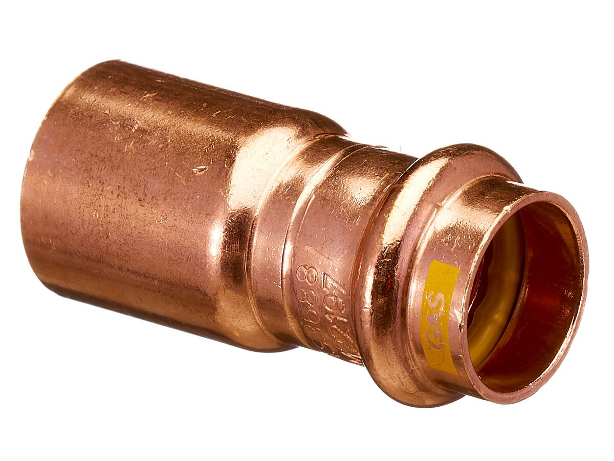 >B< Press Gas Fitting Reducer 25mm x 20mm