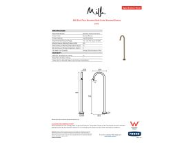 Specification Sheet - Milli Etch Floor Mounted Bath Outlet Brushed Bronze