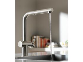 In Situ 3 - Franke Active Twist Pull Out Sink Mixer Only Brushed Chrome (5 Star) Lead Free