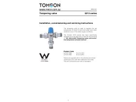 Installation Instructions - Standard Tempering Valve