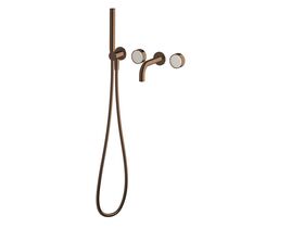 Supporting Image - Sussex Pure Elemental Progressive Bath Mixer System with Handshower 160mm PVD Brushed Bronze with Aurora Insert