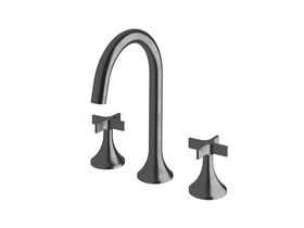 Sussex Oria Cross Basin Set PVD Brushed Gunmetal (5 Star)