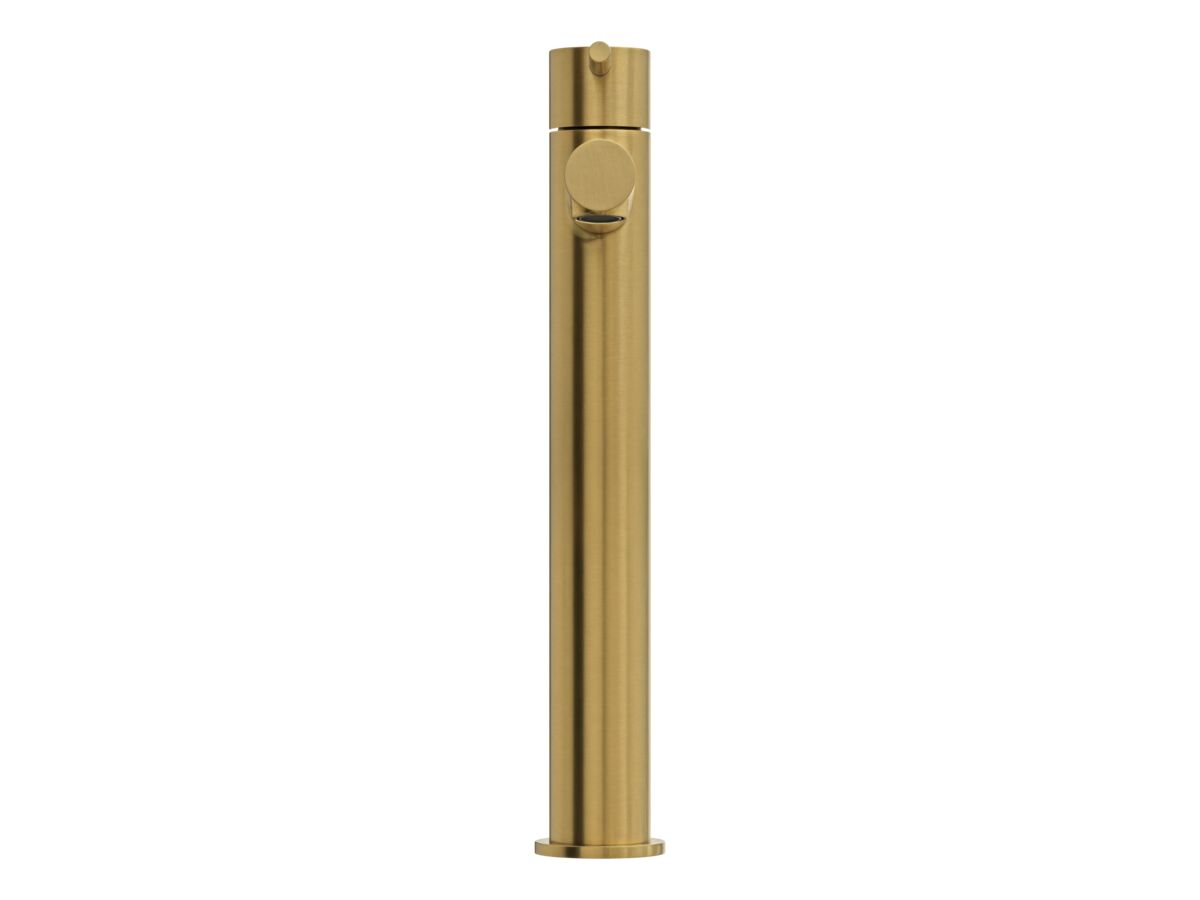Supporting Image 2 - Mizu Drift Extended Basin Mixer Tap Straight Spout Brushed Brass (6 Star) Lead Free