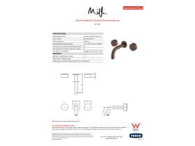 Specification Sheet - Milli Pure Bath Set 160mm PVD Brushed Bronze