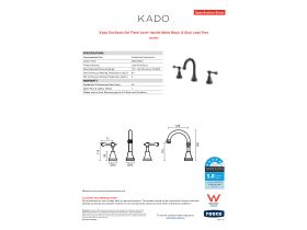 Specification Sheet - Kado Era Basin Set Fixed Lever Handle Matte Black (5 Star) Lead Free
