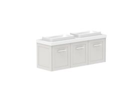Supporting Image - Kado Lux Ensuite All Door 1200mm Wall Hung Double Basin 50mm Top