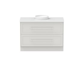 Hero - Kado Lux 1200mm All Drawer Floor Mounted Vanity Unit 2 Drawers Single Centre Vanity 50mm Top