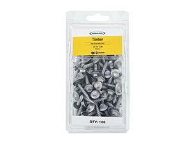 Bridgland Hexagonal Head Screw Timber Class 4 12-11 x 35mm (100)