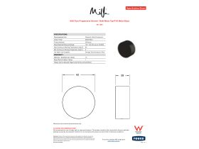 Specification Sheet - Milli Pure Progressive Shower / Bath Mixer Tap PVD Matte Black