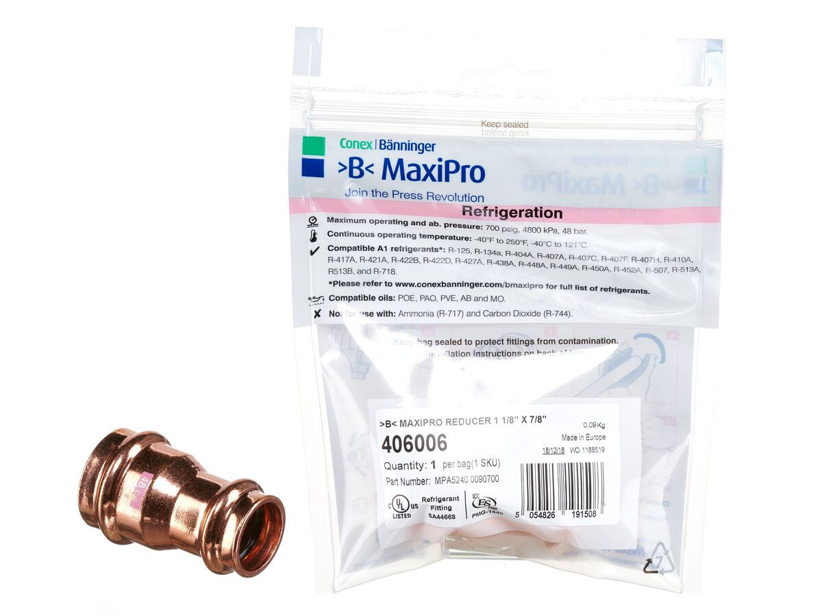 >B< Maxipro Reducer 1 1/8" x 7/8" Bag of 1