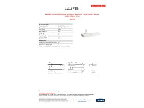 Specification Sheet - LAUFEN Kartell Wall/Counter Left Hand Basin with Fixing Bolts 1 Taphole 1200 x 460mm White