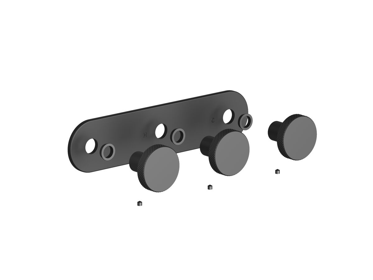 Supporting Image - Faucet Strommen Vara Disc Wall Top Assembly with Diverter Kit Matte Black Lead Free