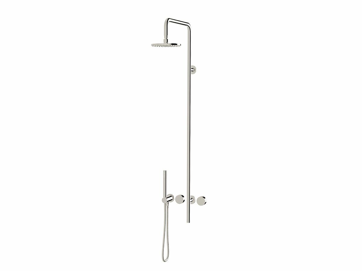 Sussex Pure Progressive Column Shower Mixer Tap System 180mm with Handshower Right Hand Chrome (3 Star)