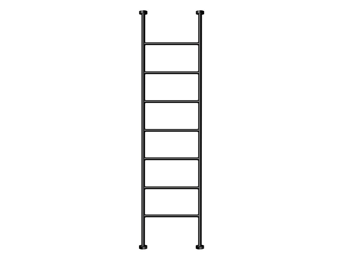 Hydrotherm Pure Heated / Non Heated Towel Rail Floor to Ceiling 550mm Black Matte
