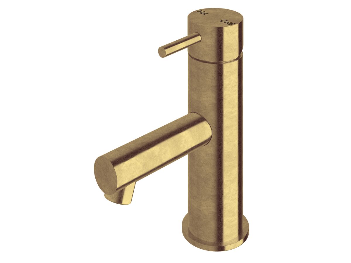 Sussex Scala Basin Mixer 90mm Outlet Living Tumbled Brass
