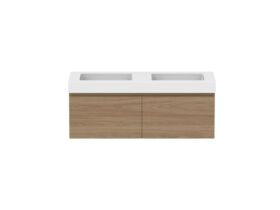Hero - Posh Domaine 1200mm Wall Hung Vanity Unit All-Drawer Double Bowl 90mm Top