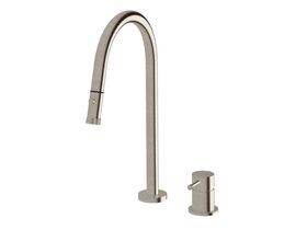 Hero - Sussex Scala Nova Hob Sink Mixer Set Pull Out Spray PVD Brushed Nickel (5 Star) Lead Free
