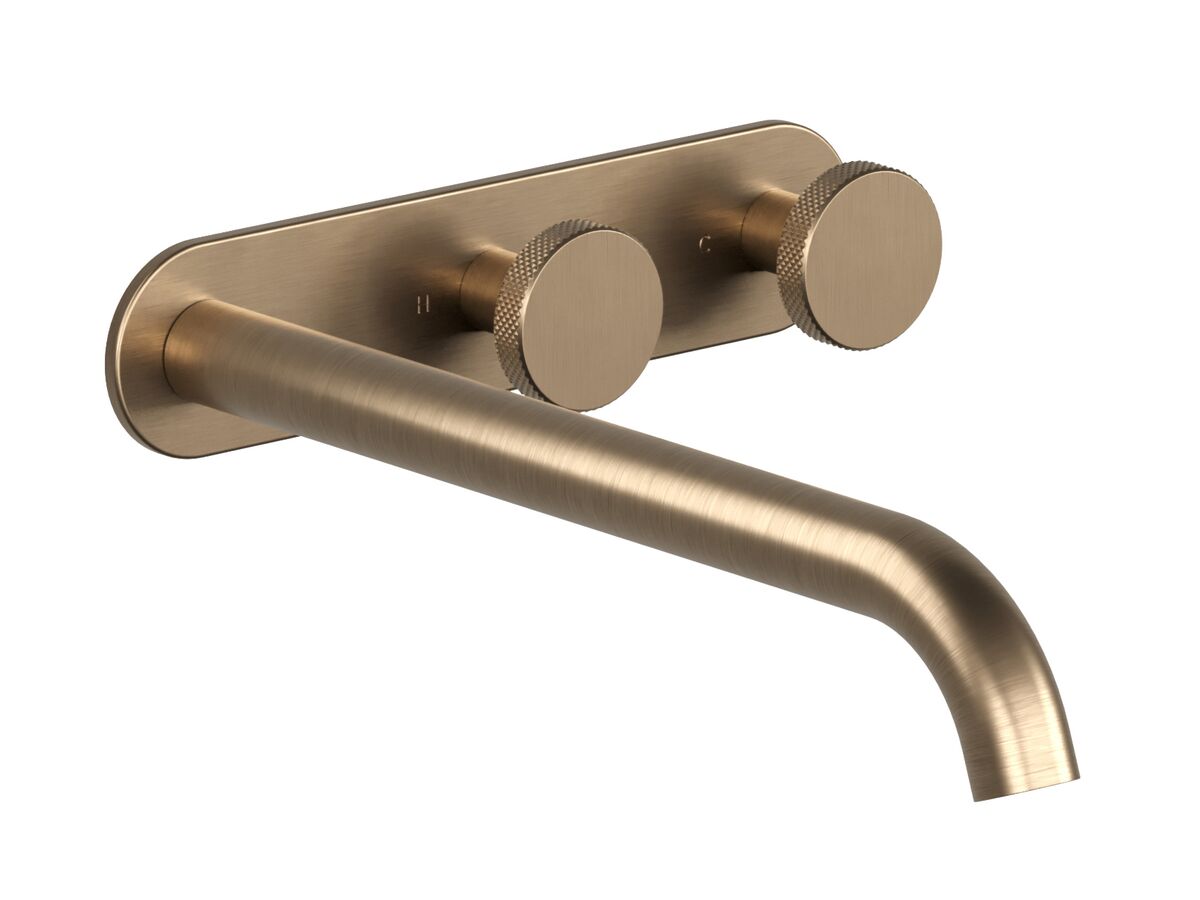 Hero - Faucet Strommen Vara Disc Wall Basin / Bath Hostess Tap System Right Hand 250mm Kit Discovery Bronze (6 Star) Lead Free