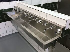 Wall Mounted Sink Set with Upswept Swivel