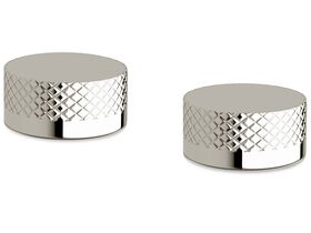 Sussex Pure Basin Top Assembly Taps with Diamond Textured Handles Chrome