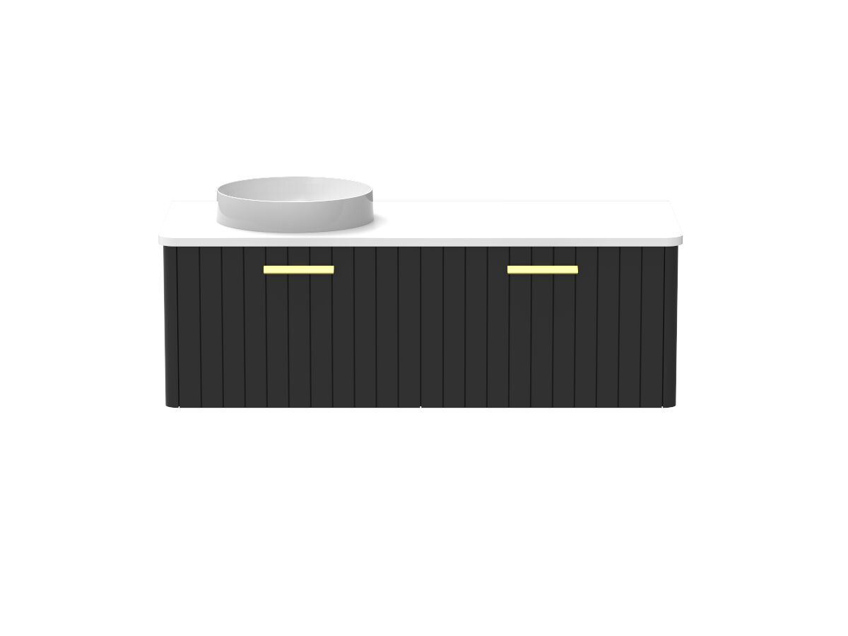 Kado Neue All-Drawer 1200 Left Offset Bowl Wall Hung Cherry Pie
