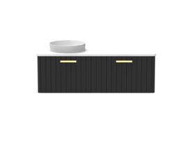 Kado Neue All-Drawer 1200 Left Offset Bowl Wall Hung Cherry Pie