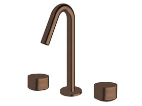 Sussex Pure Basin Set with Cirque Textured Handles PVD Brushed Bronze (5 Star)