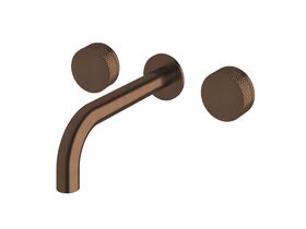 Sussex Pure Bath Set 200mm with Diamond Textured Handles PVD Brushed Bronze