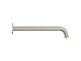 Supporting Image - Mizu Drift Wall Basin/Bath Outlet Curve Spout 300mm Brushed Nickel (6 Star) Lead Free - Side