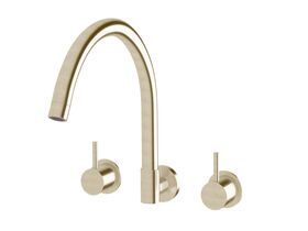 Sussex Scala Wall Spa Set Curved LUX PVD Brushed Platinum Gold