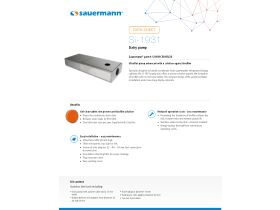 Specification Sheet - Sauermann SI-1931 Condensate Pump 700L/Hr