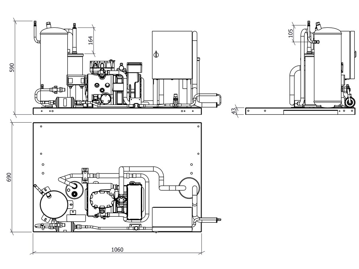 Tecumseh Semi Hermetic Receiver Unit SHR4550ZHR