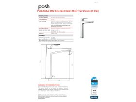 Technical Guide - Posh Solus MKII Extended Basin Mixer Chrome (4 Star)