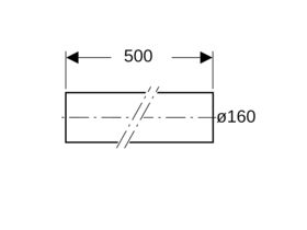 Geberit PE Pipe 160mm x 5mtr